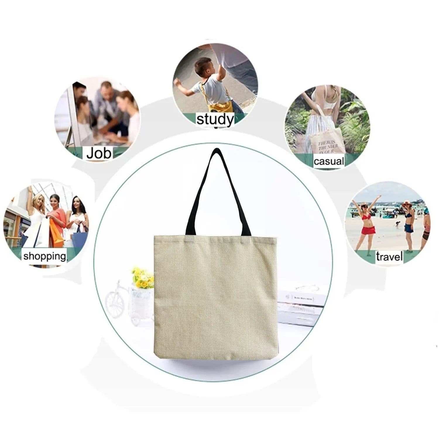 image-Shopping Bag Cartoon Black Cat Printed Fashion Tote Bag Eco Reusable Ladies Travel Handbags Women's Shoulder Bags High Capacity
