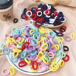 image-50/100Pc Elastic Hair Bands Girls Hair Accessories Mini Colorful Nylon Headband Kids Ponytail Holder Scrunchie Ornaments Gift