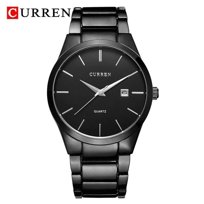 image-CURREN Top Brand Luxury Fashion Simple Men Watches Slim Steel Strap Waterproof Watch for Man Quartz Business Watch Clock 8106