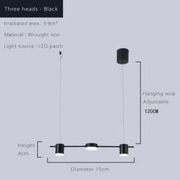 image-Modern Led Living Room Chandeliers Dining Table Ceiling Chandelier Kitchen Hanging Light Fixture Dimmable Indoor Lighting Lamp