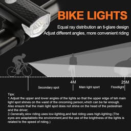 image-USB Rechargeable Bike Light Front Light Red Taillight Easy to Install 3 Modes Bicycle Accessories for the Bicycle