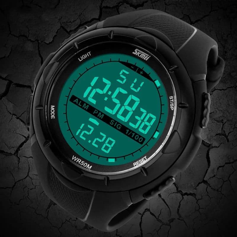 image-SKMEI Fashion Simple Sport watch Men Military Watches Alarm Clock Shock Resistant Waterproof Digital Watch reloj hombre 1025