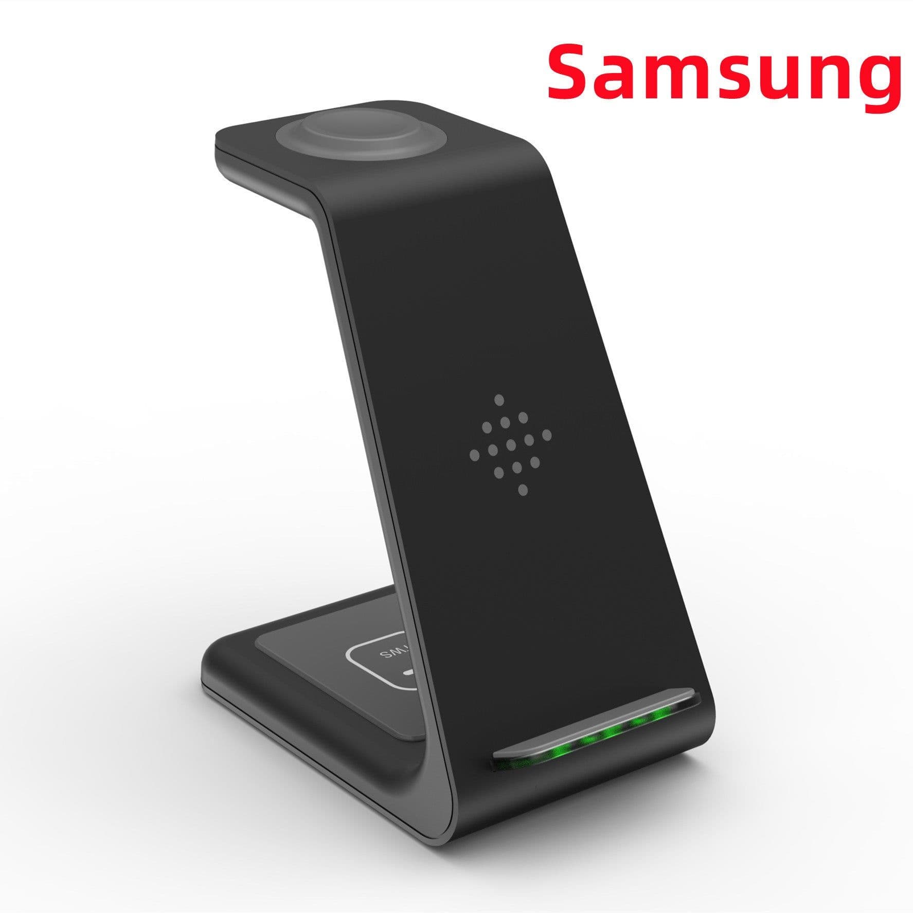 image-3 In 1 Fast Charging Station Wireless Charger Stand Wireless Quick Charge Dock For Phone Holder