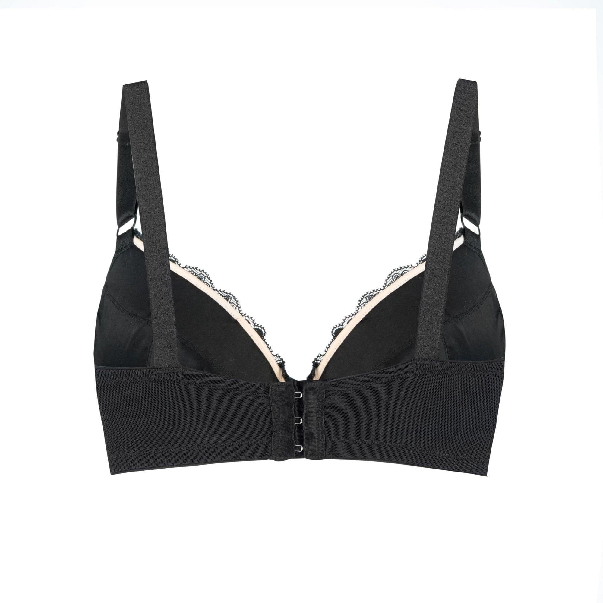 image-Debbie Lace Organic Cotton & Silk Plunge Bra