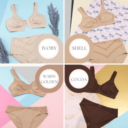 image-Cocoa - Full Cup Front Closure Silk & Organic Cotton Wireless Bra