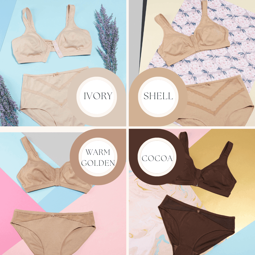 image-Cocoa - Full Cup Front Closure Silk & Organic Cotton Wireless Bra