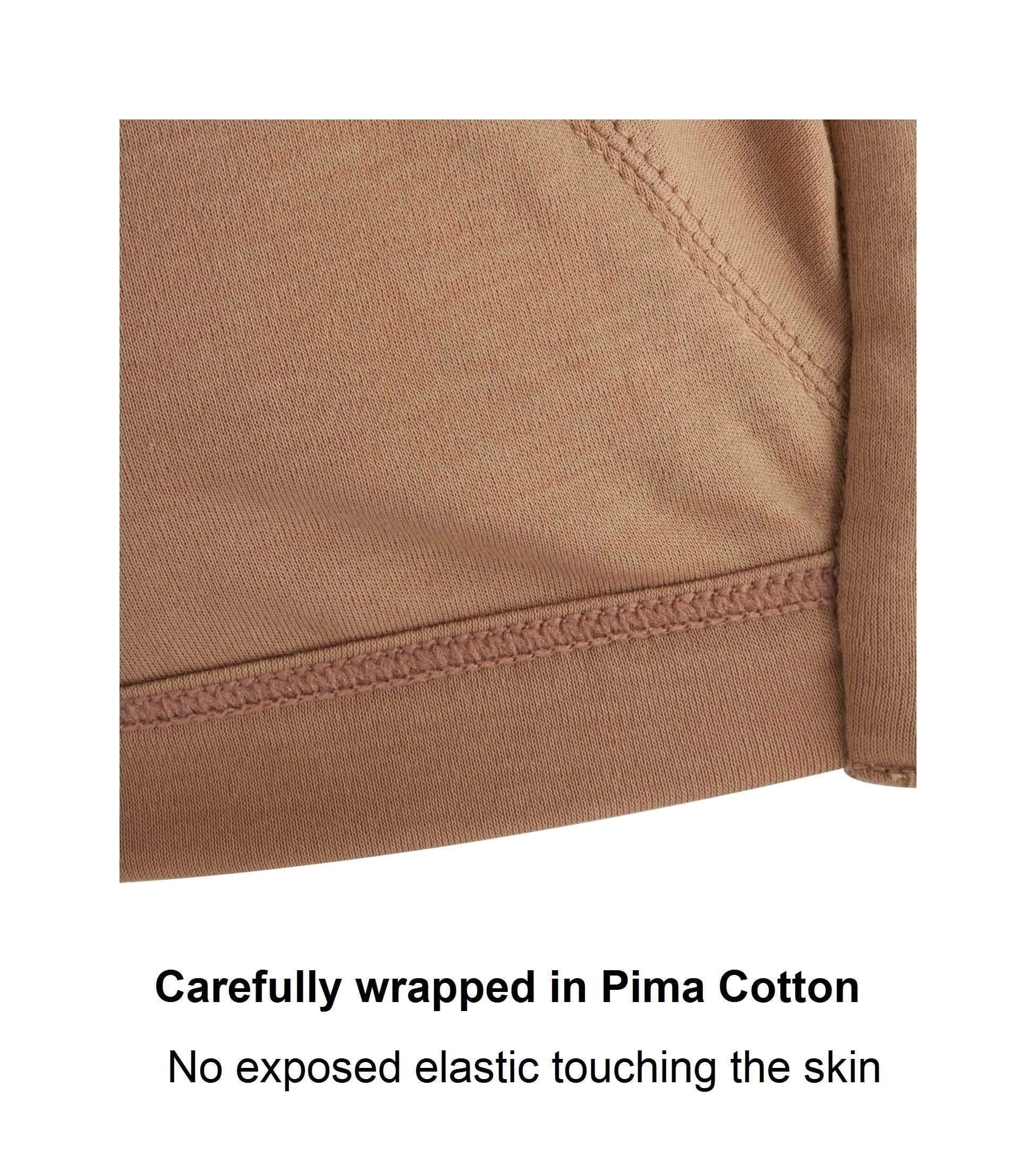 image-Warm Golden - Full Cup Front Closure Silk & Organic Cotton Wireless Bra
