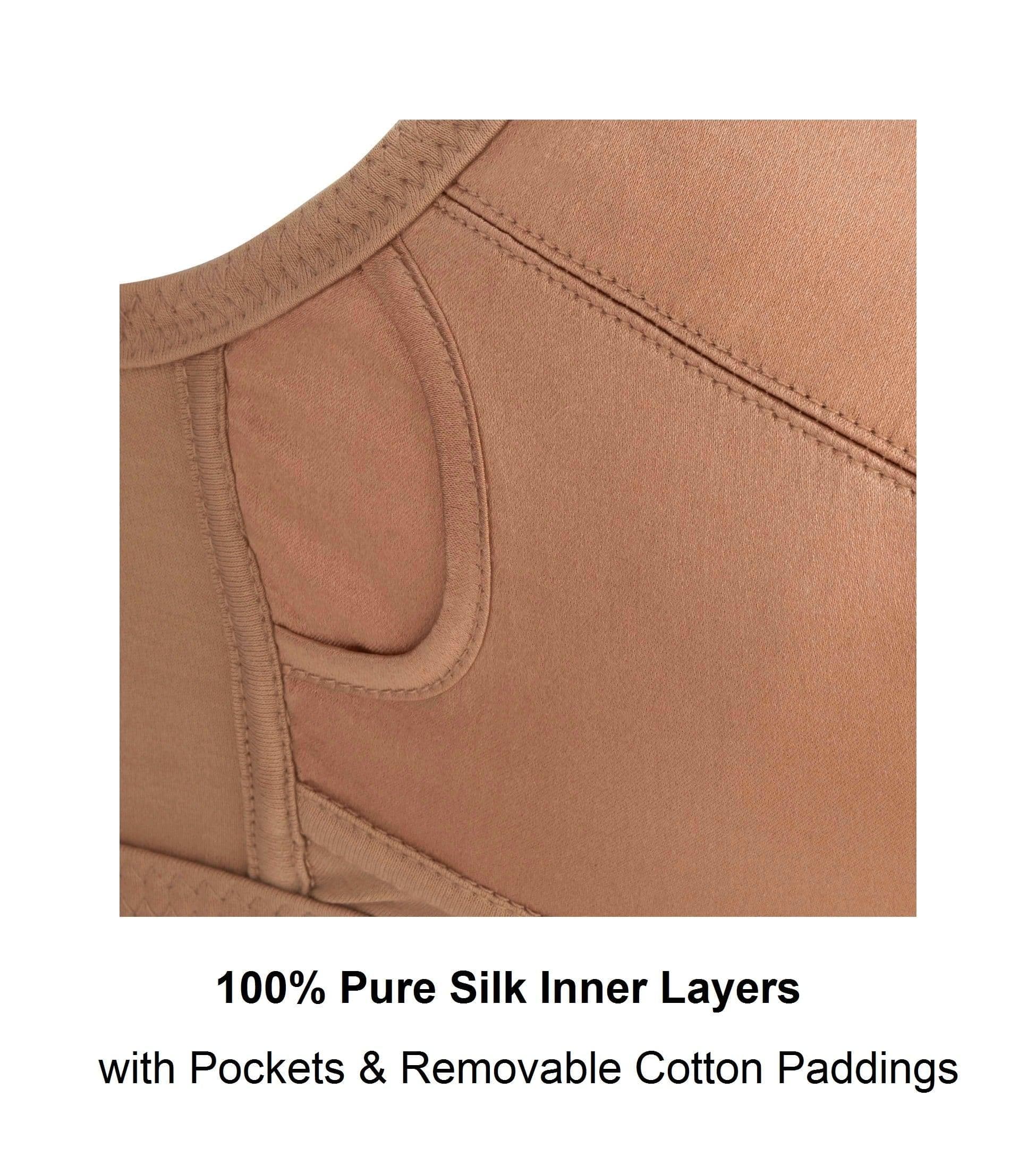 image-Ivory-Supportive Non-Wired Silk & Organic Cotton Full Cup Bra with removable paddings