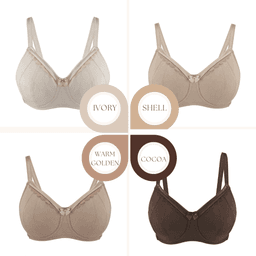 image-Ivory-Supportive Non-Wired Silk & Organic Cotton Full Cup Bra with removable paddings