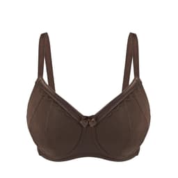 image-Cocoa-Supportive Non-Wired Silk & Organic Cotton Full Cup Bra with removable paddings