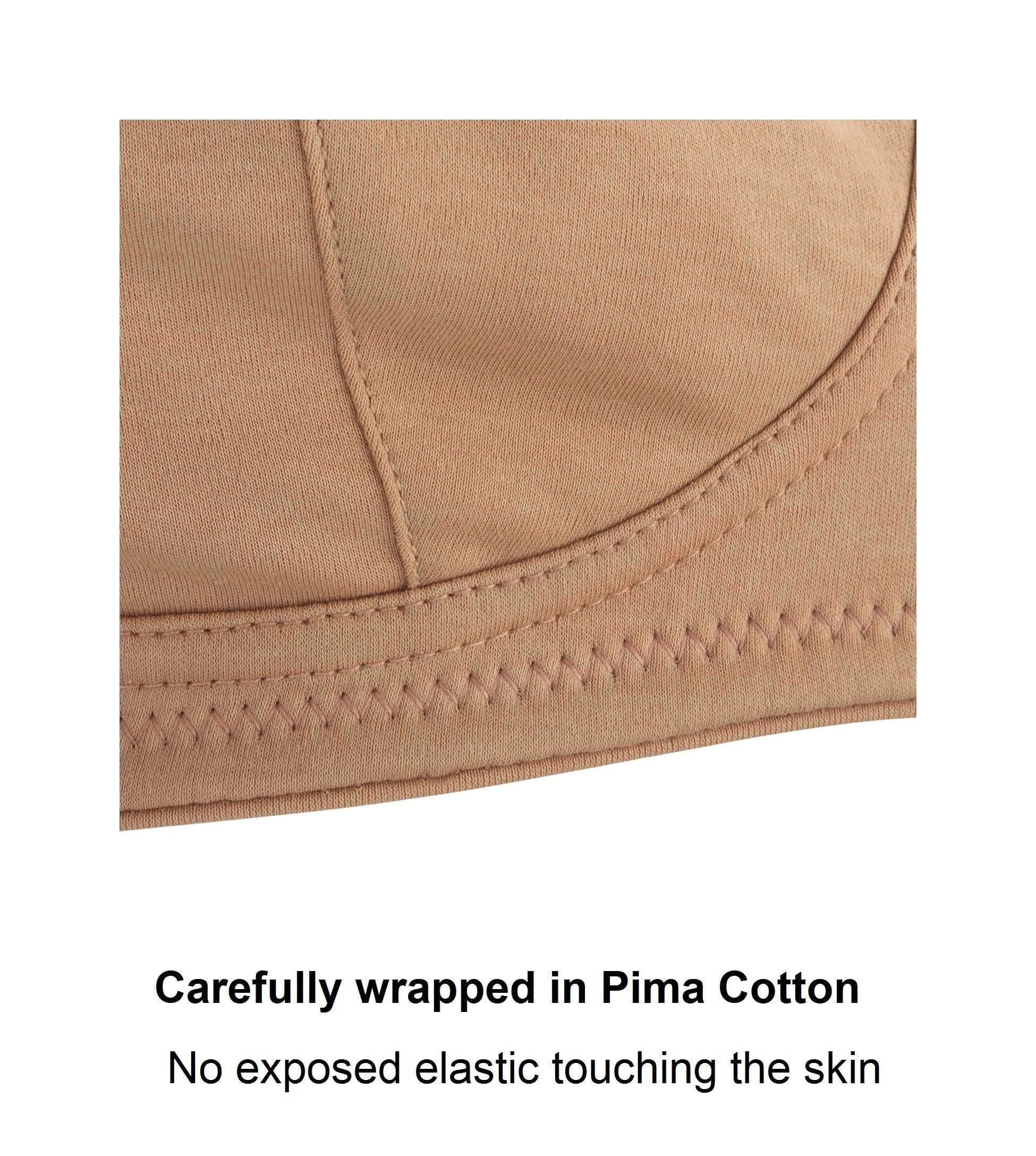 image-Cocoa-Supportive Non-Wired Silk & Organic Cotton Full Cup Bra with removable paddings