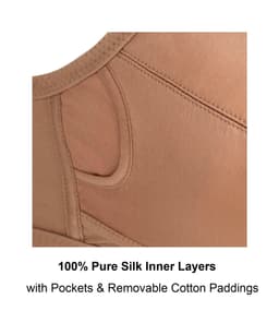 image-Cocoa-Supportive Non-Wired Silk & Organic Cotton Full Cup Bra with removable paddings