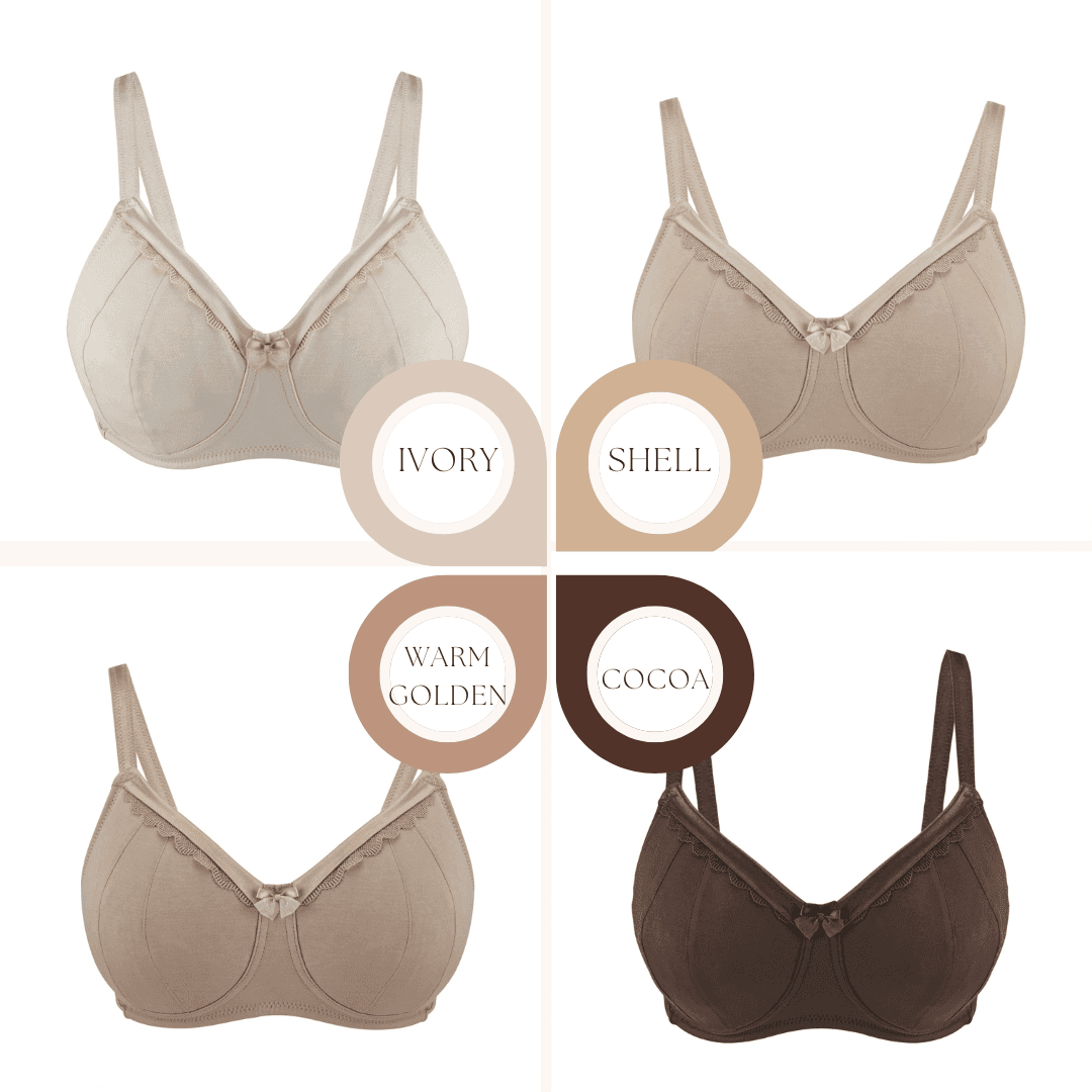 image-Cocoa-Supportive Non-Wired Silk & Organic Cotton Full Cup Bra with removable paddings