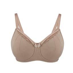 image-Warm Golden-Supportive Non-Wired Silk & Organic Cotton Full Cup Bra with removable paddings
