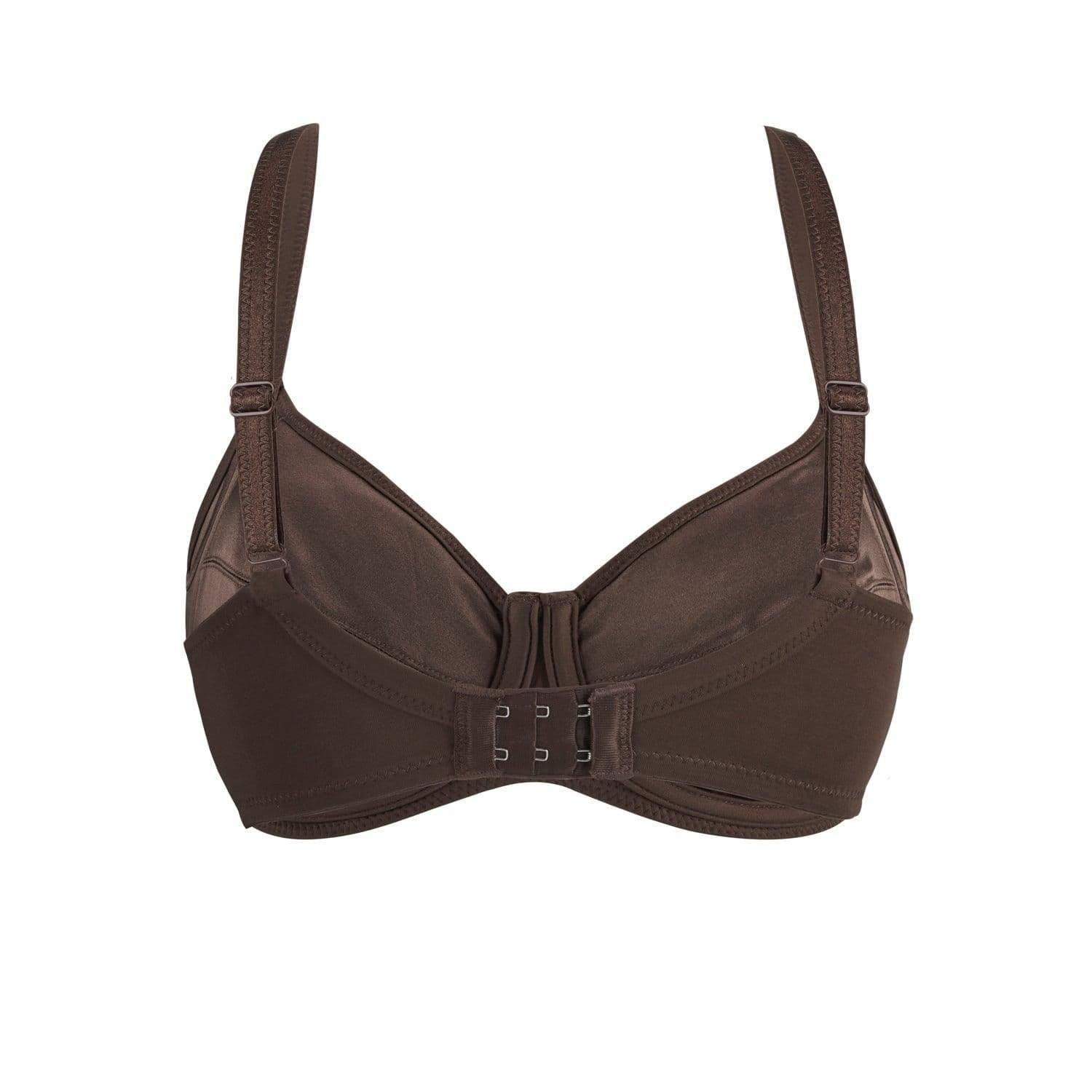image-Cocoa-Underwired Silk & Organic Cotton Full Cup Bra with removable paddings