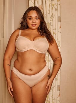 image-Warm Golden-Underwired Silk & Organic Cotton Full Cup Bra with removable paddings