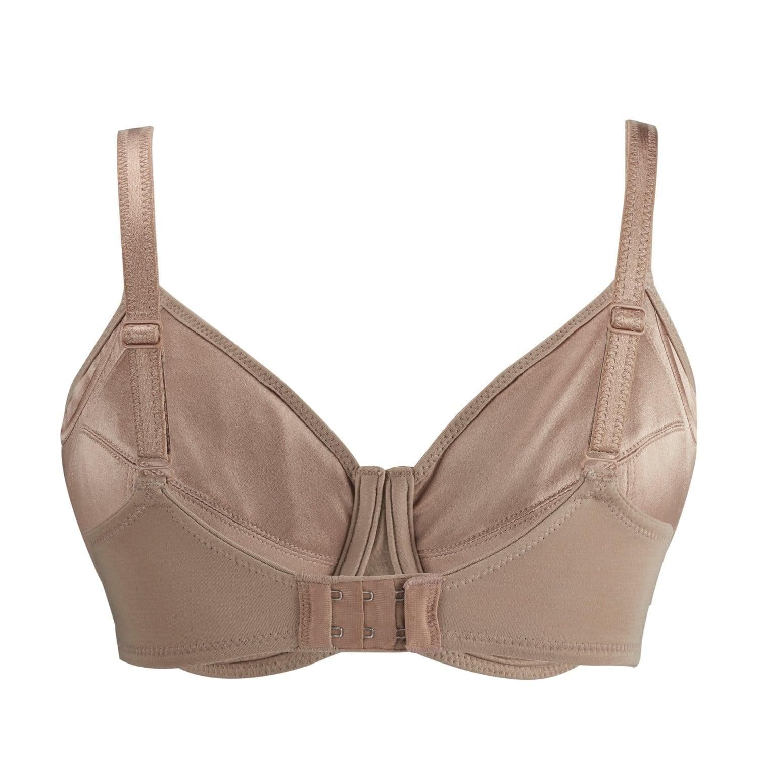 image-Warm Golden-Underwired Silk & Organic Cotton Full Cup Bra with removable paddings