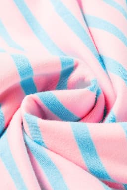 image-Pink Stripe Oversized T-Shirt Contrast Trim