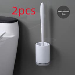 image-Non-stick Hair Soft Plastic Brush Head Toilet