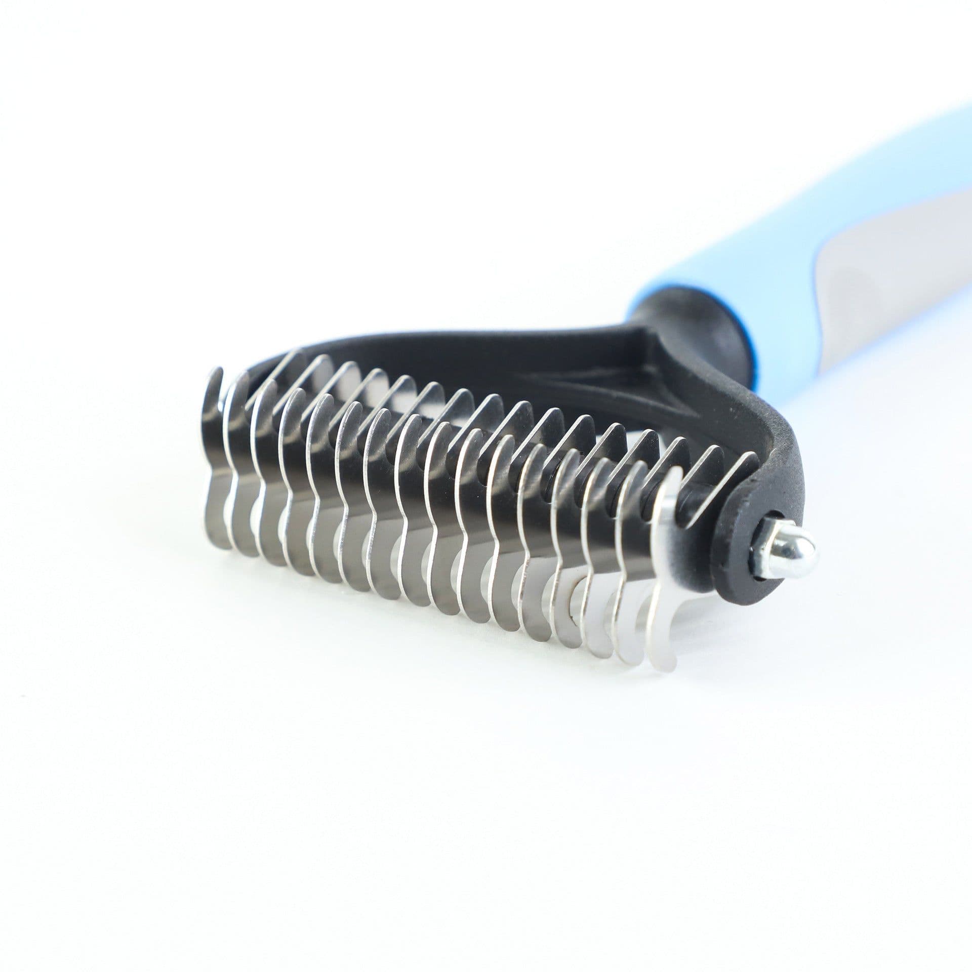 image-Stainless Double-sided Pet Brush Hair Removal Comb Grooming Dematting Dog Grooming Shedding Tools
