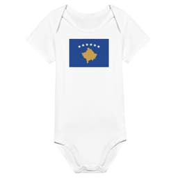 image-Drapeau du Kosovo - Grenouillère bébé classique à manches courtes