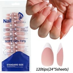 image-240/120Pcs Colorful French Short Square False Nails Full Cover Fake Nail Tip Extension Acrylic Wearable Ballerina Press on Nails