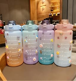 image-Big Water Bottle Summer Portable Big Water Cup 2 Liters Capacity Cup Plastic