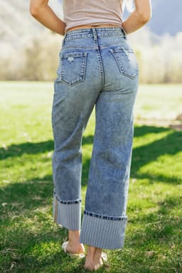 image-Ashleigh Blue Cuffed Straight Jeans