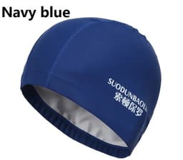 image-Waterproof PU Fabric Swim Cap Swimming Pool Accessories Water Sport Protect Ear Long Hair Bath Hat Plus Size for Men Women Adult