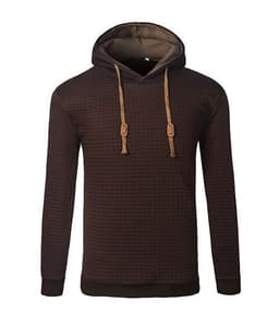 image-Men's Jacquard Sweater Long-sleeved Hoodie Warm Color Hooded Sweatshirt Jacket