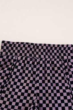 image-Multicolor Geometric High Waisted Athletic Shorts