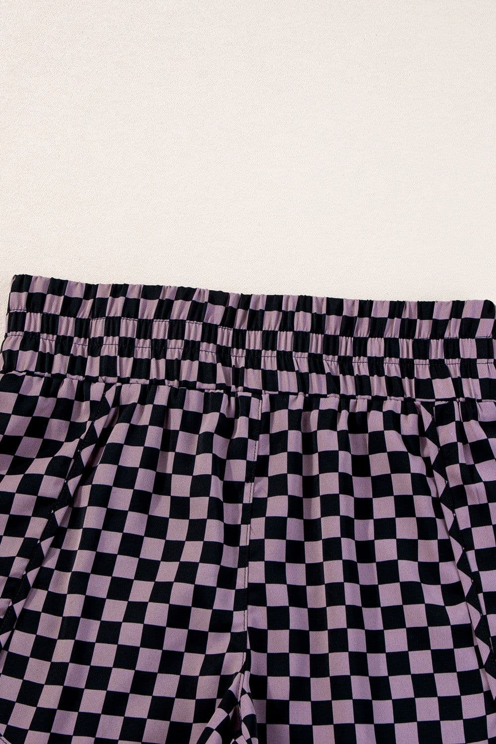 image-Pink High Waisted Leopard Athletic Shorts (55 characters)