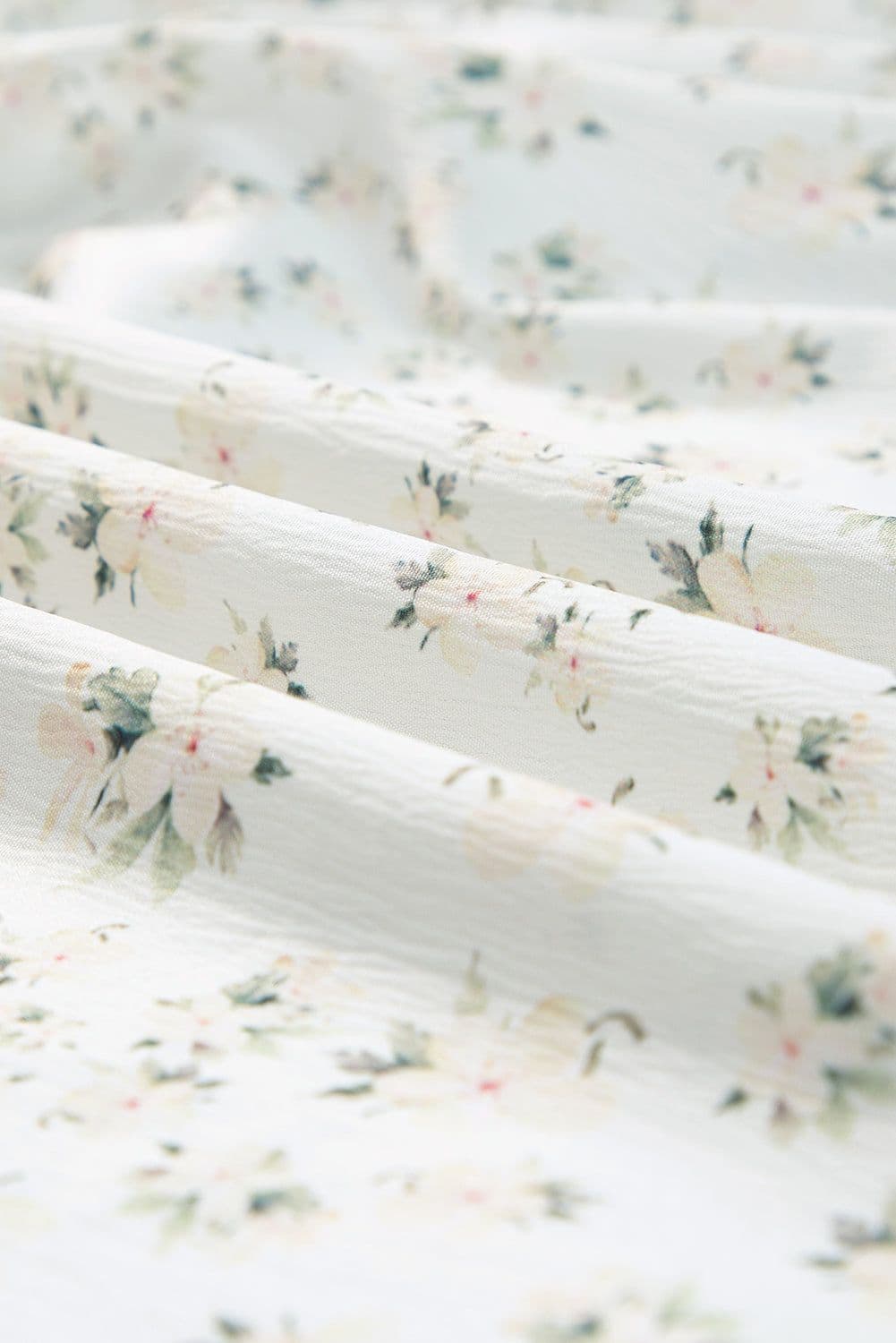 image-White Floral Maxi Dress Shirred Bodice Tiered