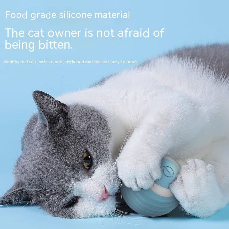 image-Automatic Moving Bouncing Rolling Ball Smart Cat Toy Ball Self-Moving Kitten Toy For Indoor Cat Kitten