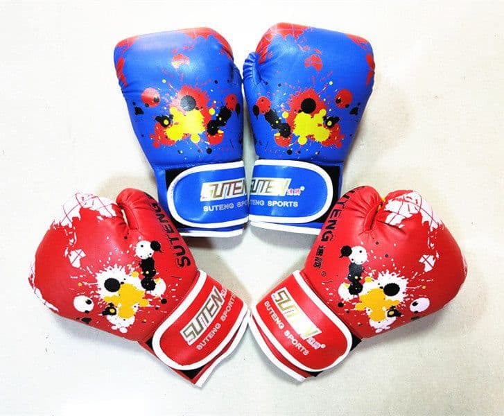 image-Splash Ink Map Large Sanda Gauntlets Boxing Gloves