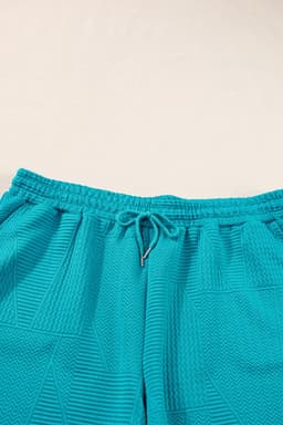image-Skobeloff Textured Ruffle Split Top & Shorts Set