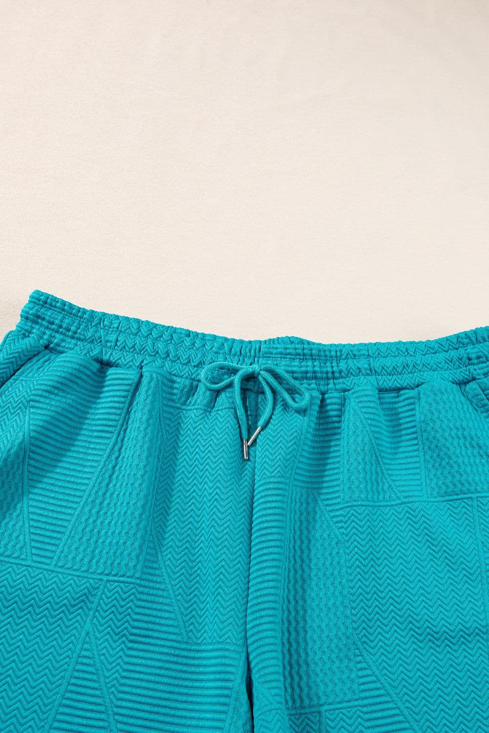 image-Skobeloff Textured Ruffle Split Top & Shorts Set