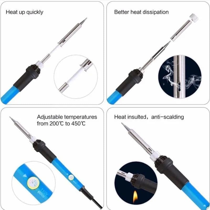 image-60W Adjustable Temperature Electric Soldering Iron EU 220V / ☆US Plug is110V☆ Welding Iron DIY for Repairing