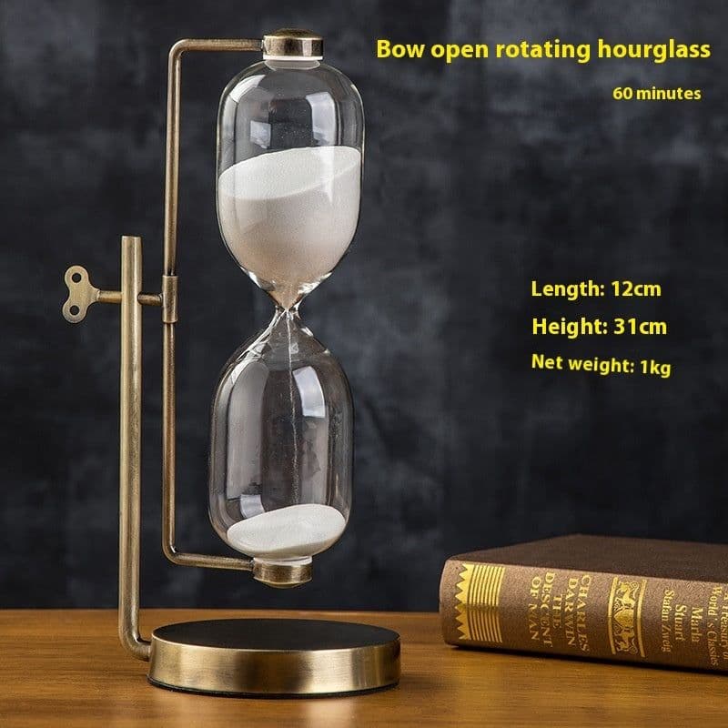 image-Creative Wooden Hourglass Timer 15 Minutes Desk Study Room Decoration