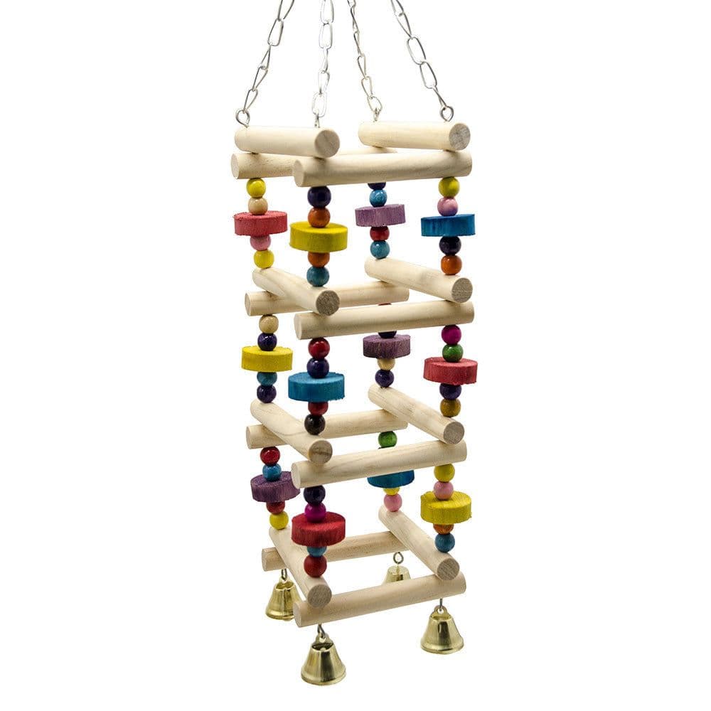 image-Parakeet Bird Toy Amusement Park Swing Stand