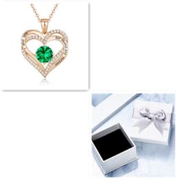 image-Female 925 Silver Twelve Birthstone Pendant Necklace