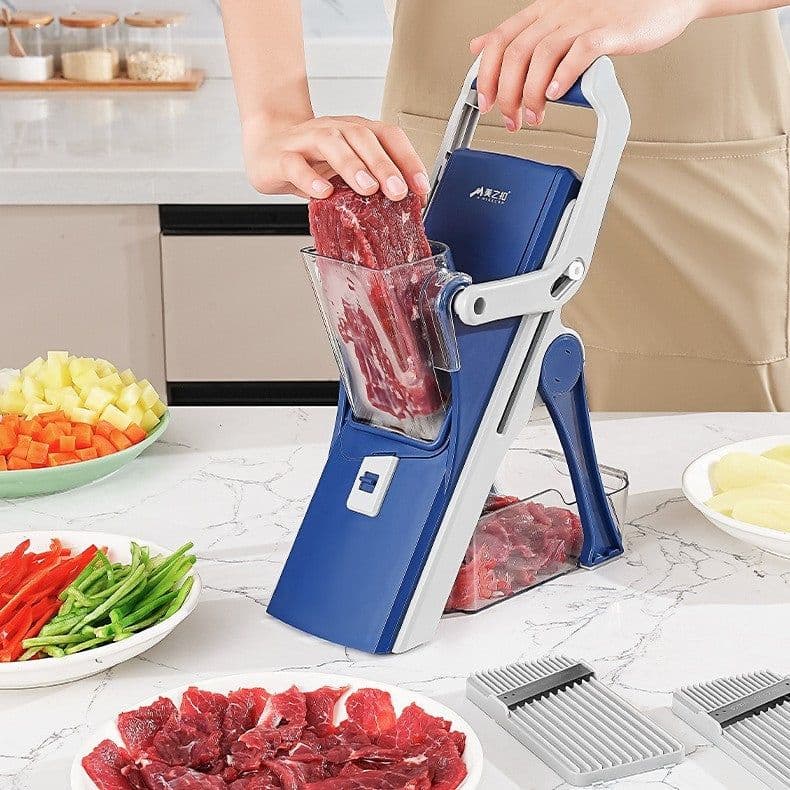 image-Kitchen Multi-function Vegetable Chopper Purple Household