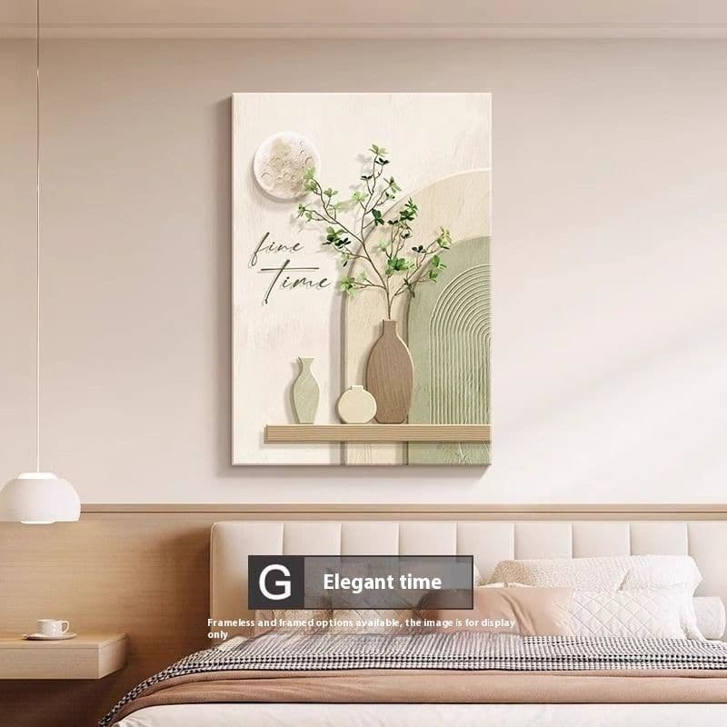 image-Decorative Painting Cream Style Abstract Line Character Mural