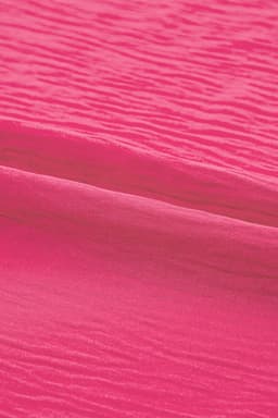 image-Bright Pink Ruffled Short Sleeve Plus Size Top