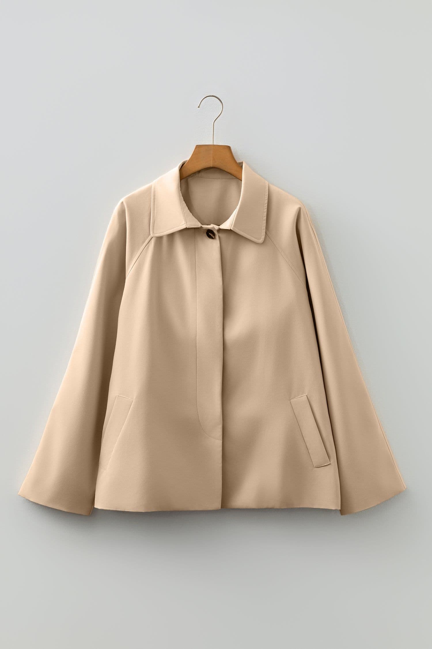 image-Parchment Plaid Liner Patchwork Single Breasted Trench Coat