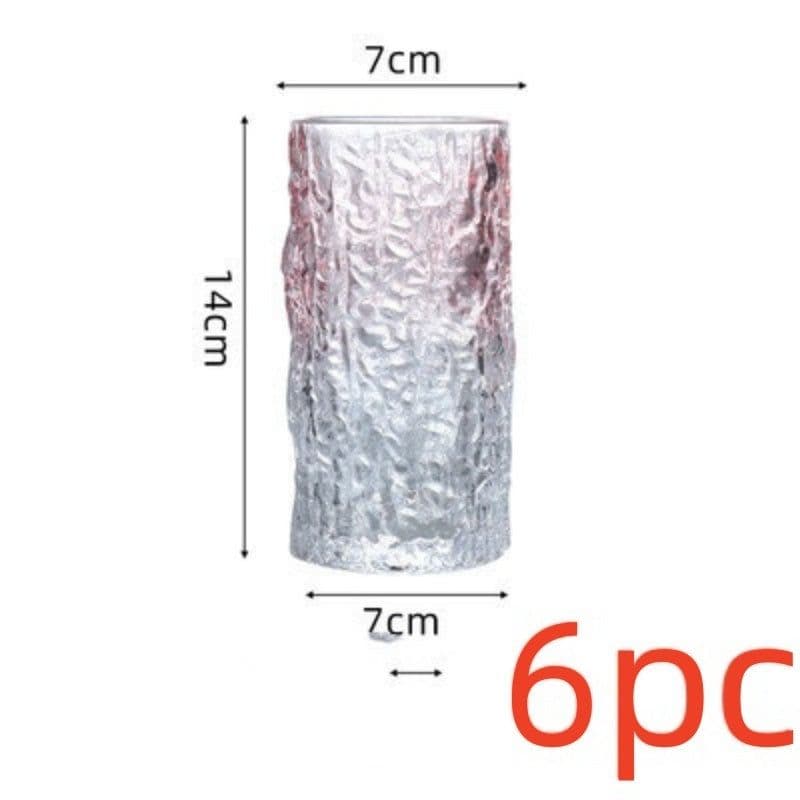 image-Gradient Color Wine Glass Tree Pattern Cup Glass Water Cup Tea Cup