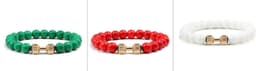 image-Turquoise Energy Gun Black Electroplated Alloy Barbell Bracelet