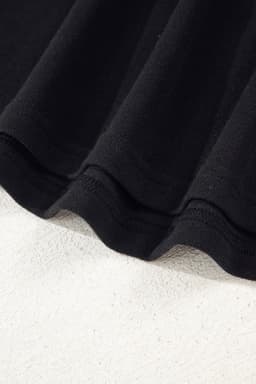 image-Black Leopard Mesh Patchwork Knit Long Sleeve Top