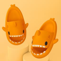 image-Adult's Slippers Indoor Outdoor Funny Shark Cartoon