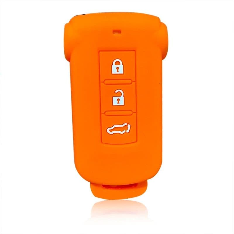 image-Silica Gel Car Key Cover Case For Mitsubishi Outlander 2014 Pajero Delica Key Holder Remote Control Case For Keychain Alarm